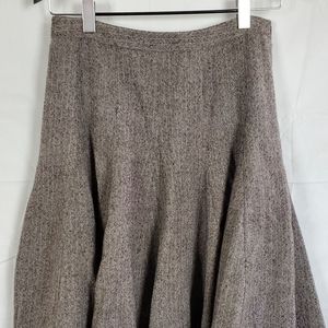 Banana Republic brown herringbone wool skirt